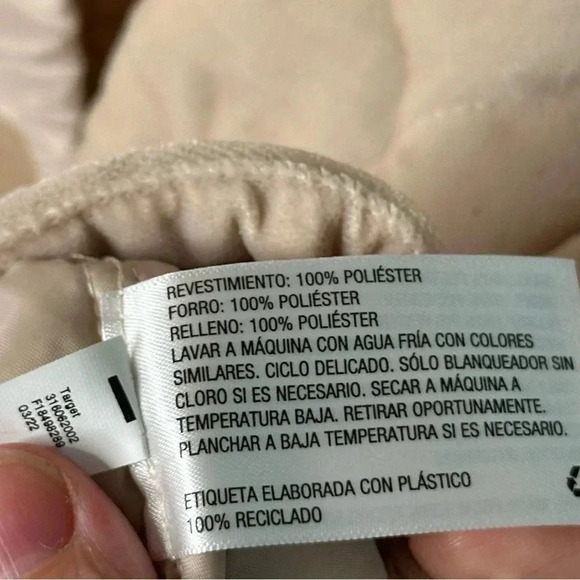 Knox Rose Jacket Women Cream Velour Quilted Chore Coat Plus Size Button Down - Picture 5 of 7